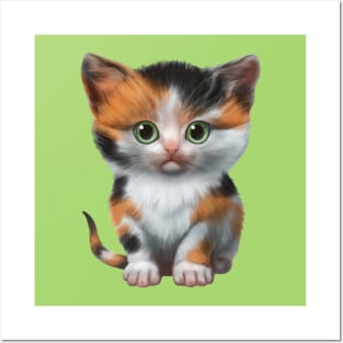 Cat-a-clysm Calico kitten Posters and Art